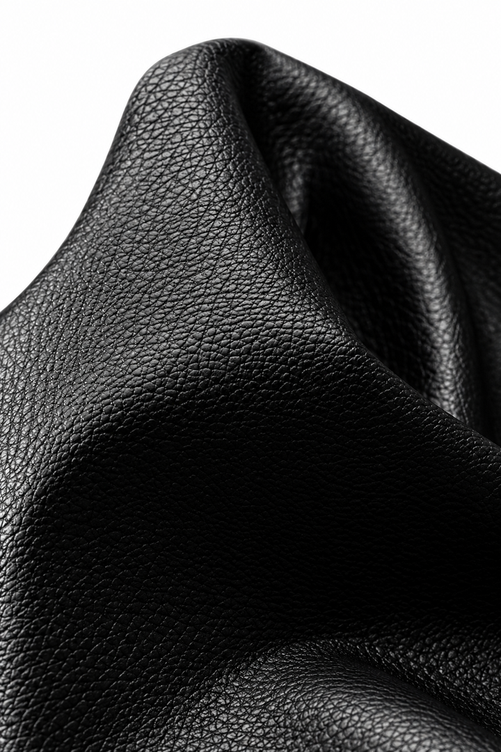 Leather Hooded Jacket – Drawstring Hood & Light Wind Coverage