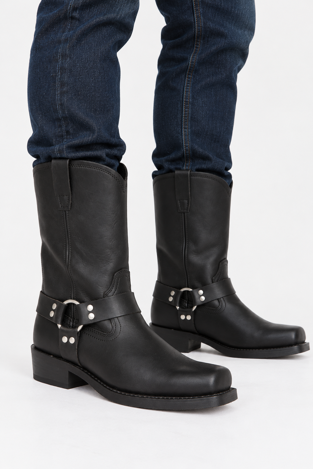 Mid-Calf Boots – Harness Strap & Easy Pull-On Design