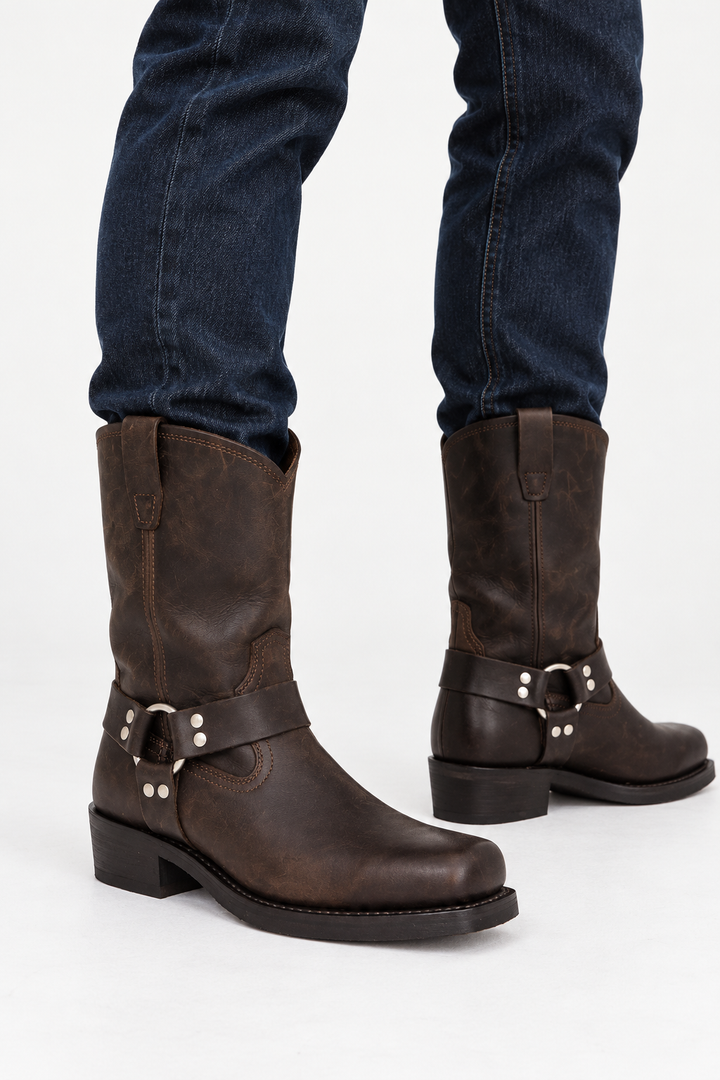 Mid-Calf Boots – Harness Strap & Easy Pull-On Design