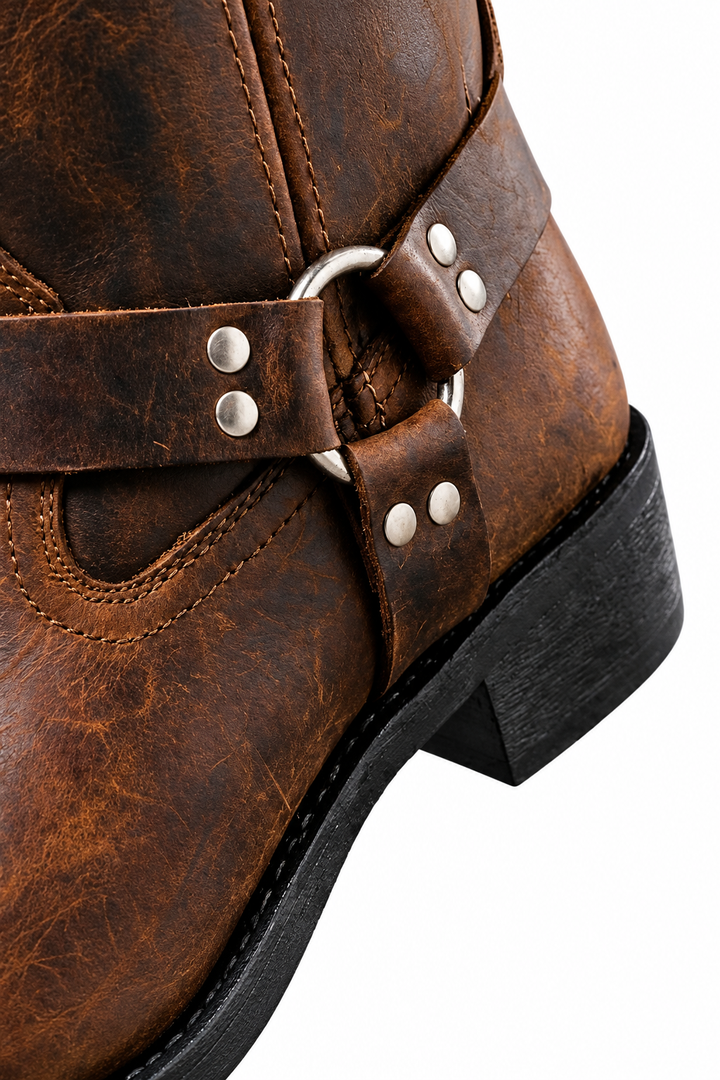 Mid-Calf Boots – Harness Strap & Easy Pull-On Design