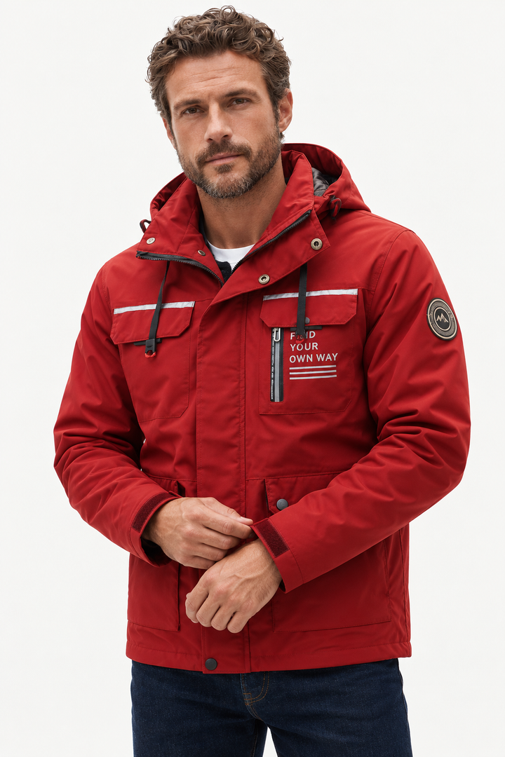 Multi-Pocket Hooded Winter Jacket