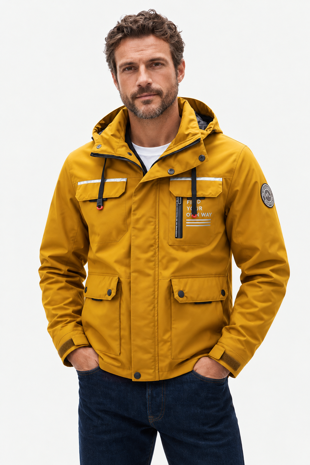 Multi-Pocket Hooded Winter Jacket