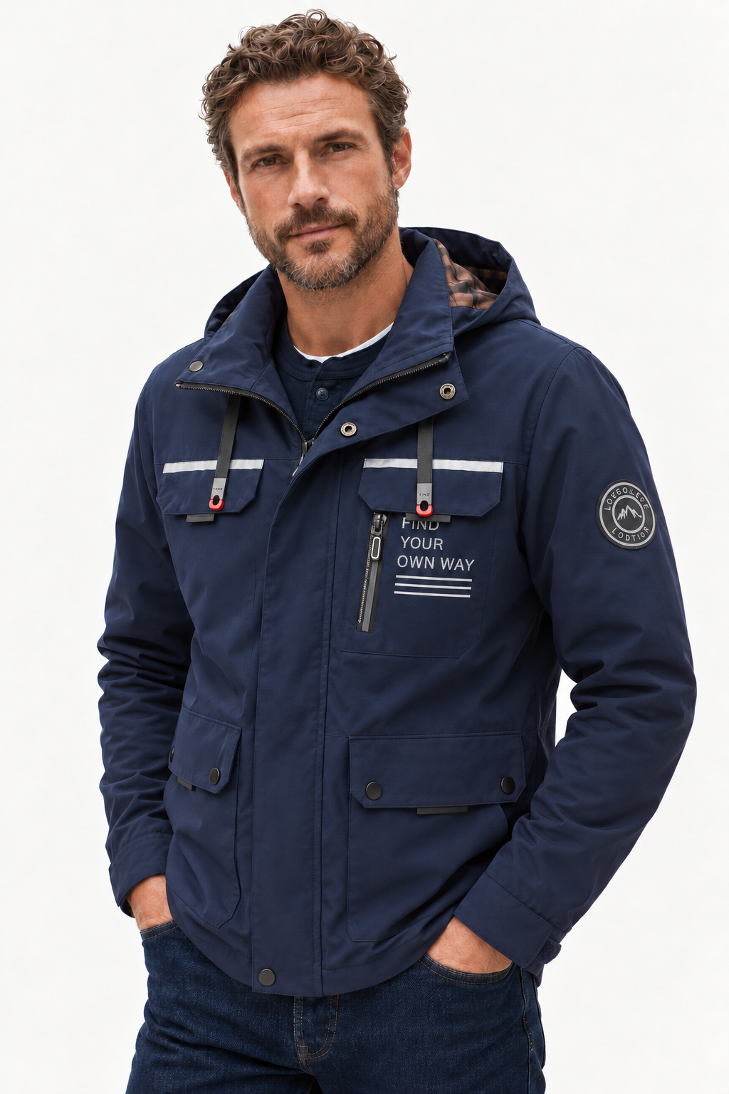 Multi-Pocket Hooded Winter Jacket