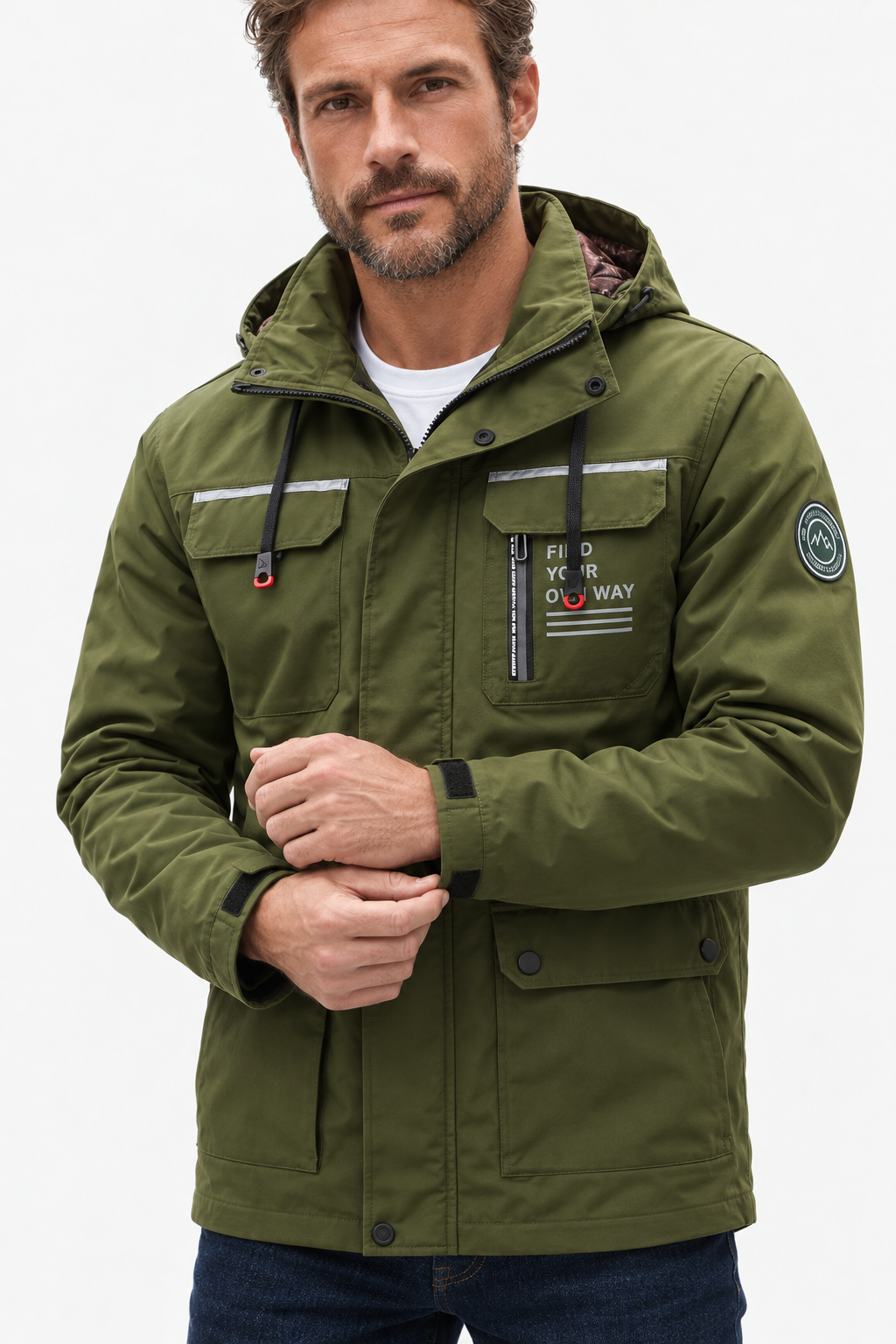 Multi-Pocket Hooded Winter Jacket