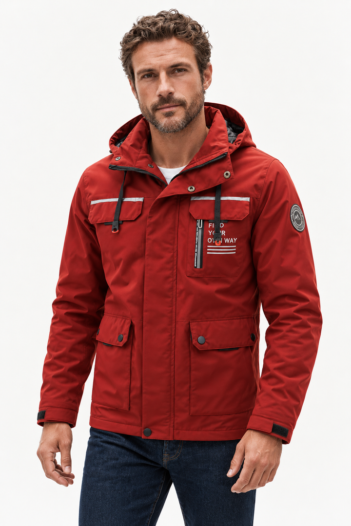 Multi-Pocket Hooded Winter Jacket