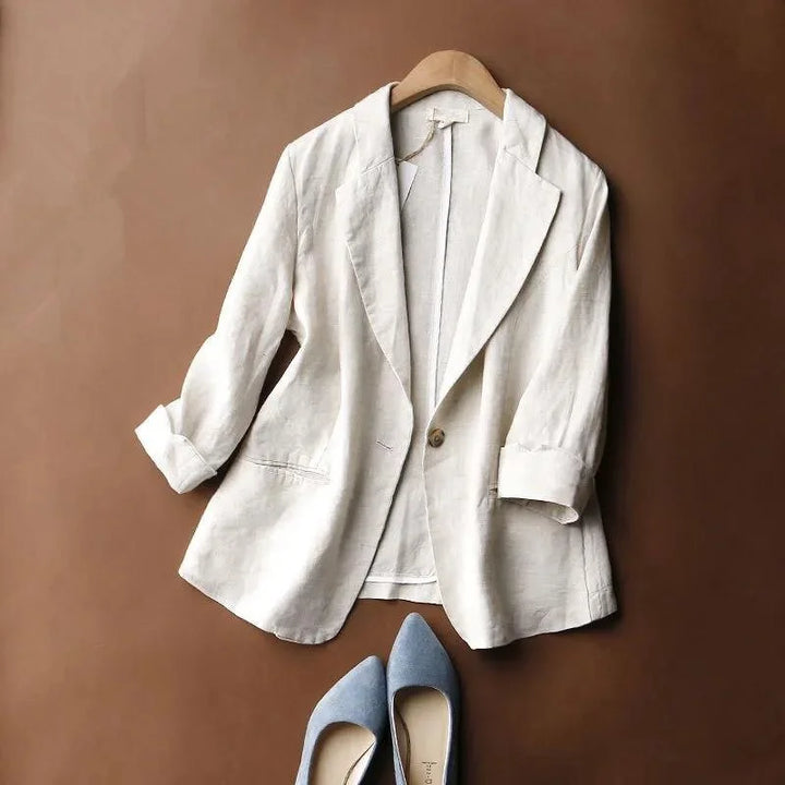 Relaxed Fit Linen Blazer