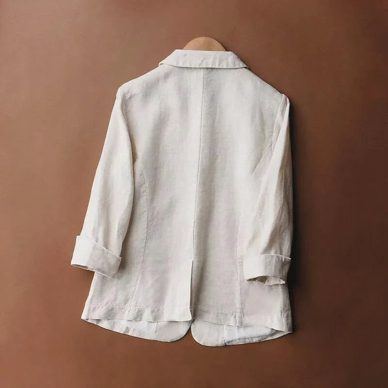 Relaxed Fit Linen Blazer