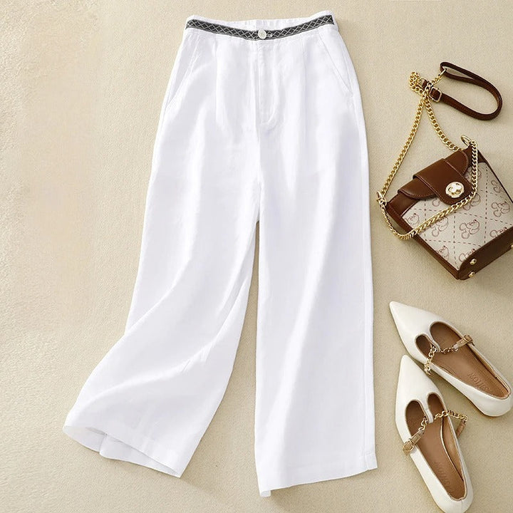 Relaxed Fit Linen Pants