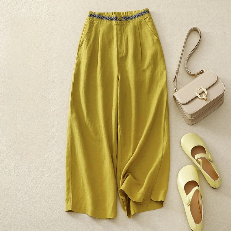 Relaxed Fit Linen Pants