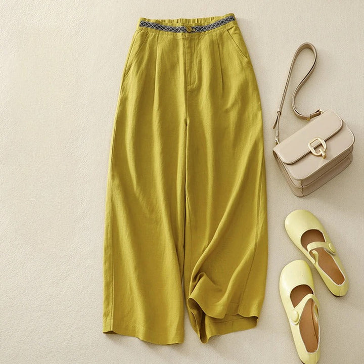 Relaxed Fit Linen Pants