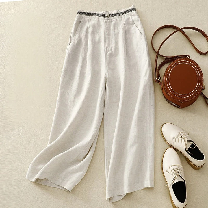 Relaxed Fit Linen Pants