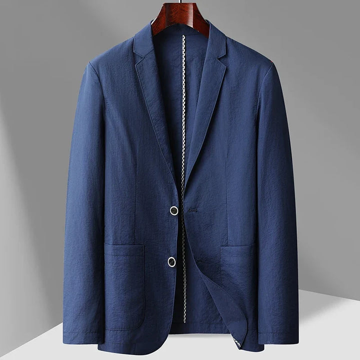 Relaxed Two-Button Linen Blazer