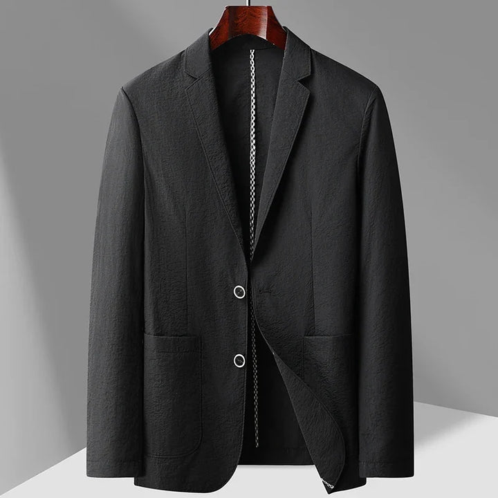 Relaxed Two-Button Linen Blazer