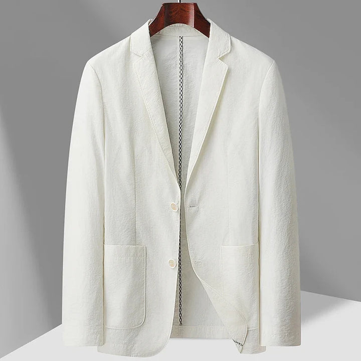 Relaxed Two-Button Linen Blazer