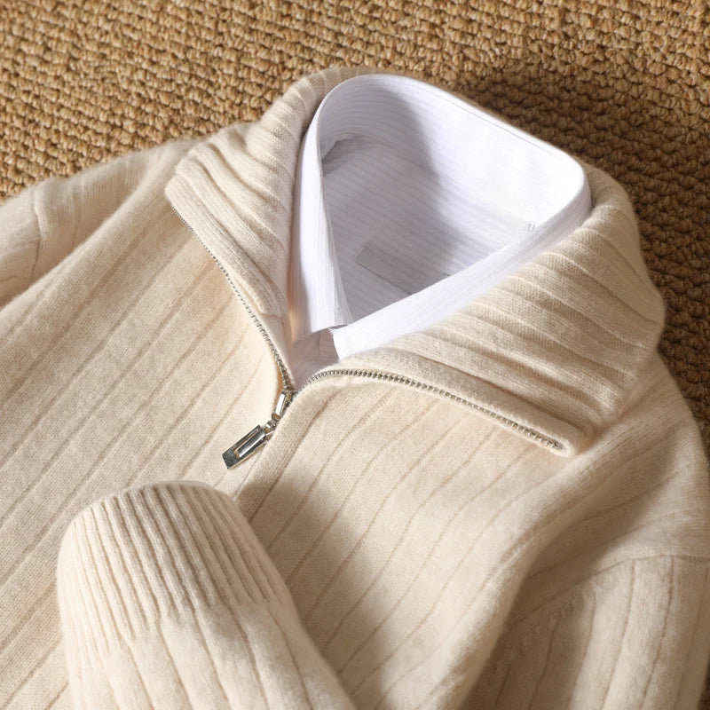 Ribbed Cashmere Wool Sweater