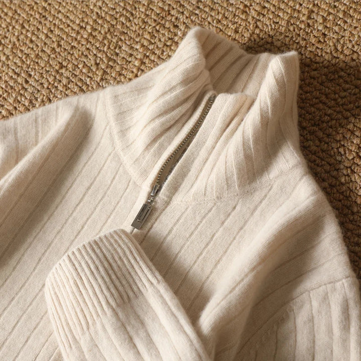 Ribbed Cashmere Wool Sweater