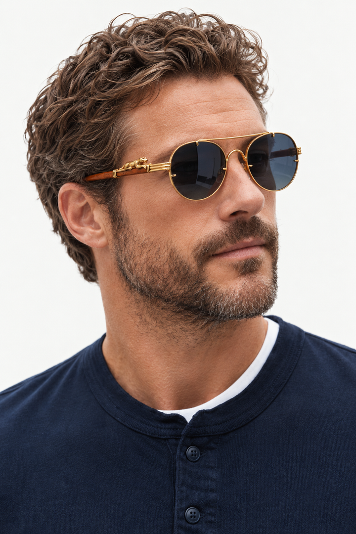 Round Polarized Sunglasses – Double Bridge & Less Glare