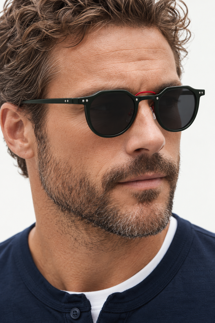 Round Sunglasses – Raised Bridge & UV400 Protection