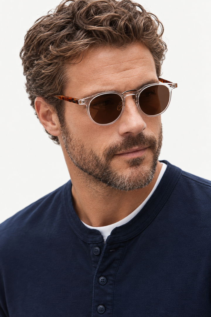 Round Sunglasses – Raised Bridge & UV400 Protection