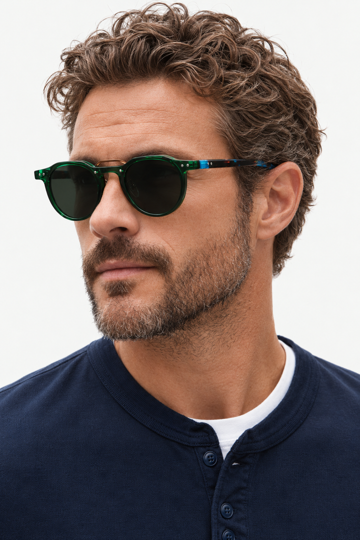 Round Sunglasses – Raised Bridge & UV400 Protection