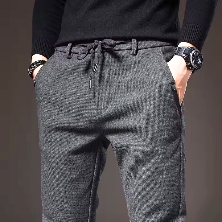 Slim Fit Cotton Blend Pants