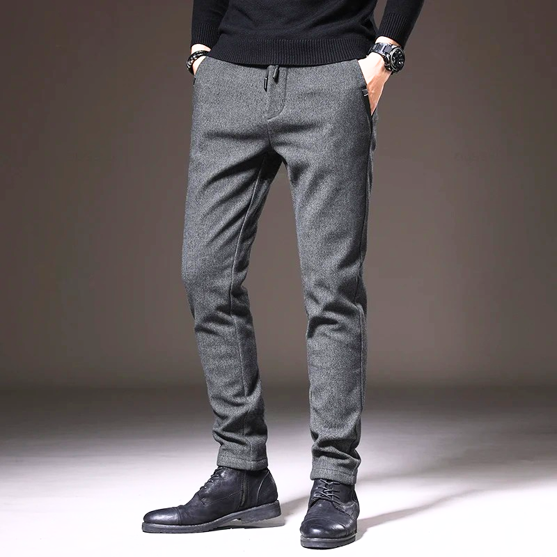 Slim Fit Cotton Blend Pants
