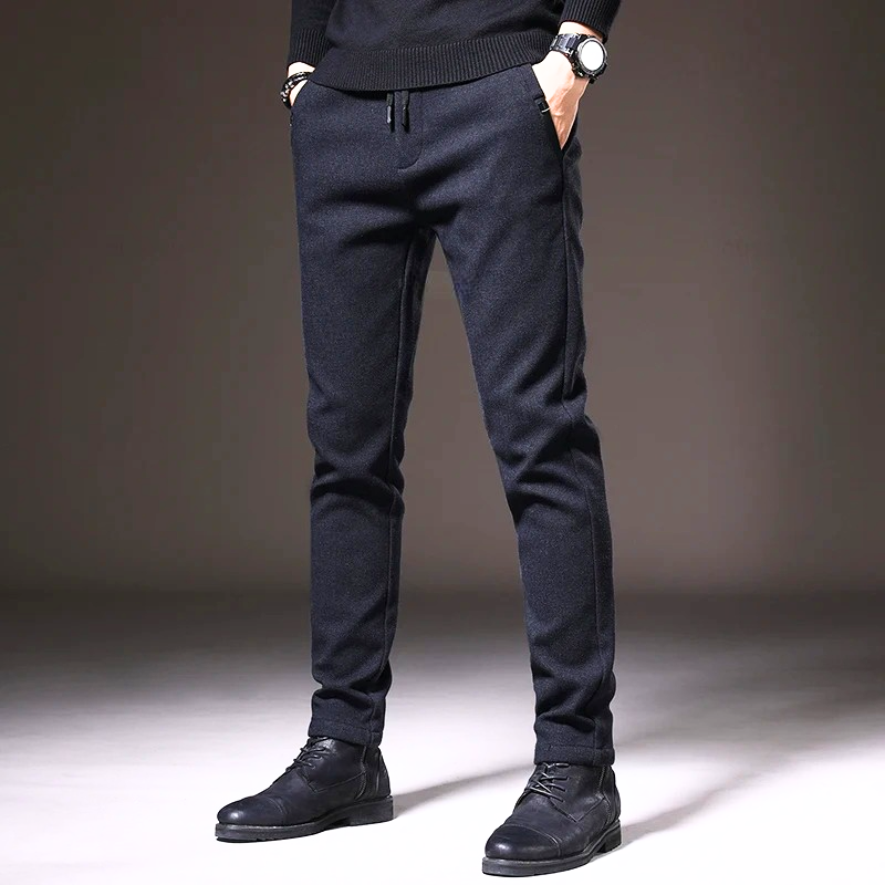 Slim Fit Cotton Blend Pants