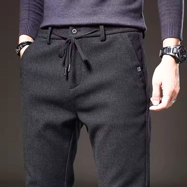 Slim Fit Cotton Blend Pants