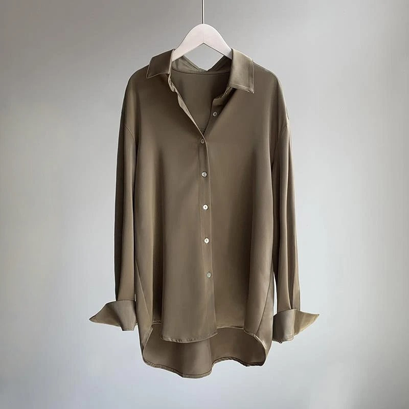 Soft Silk Blend Blouse Shirt