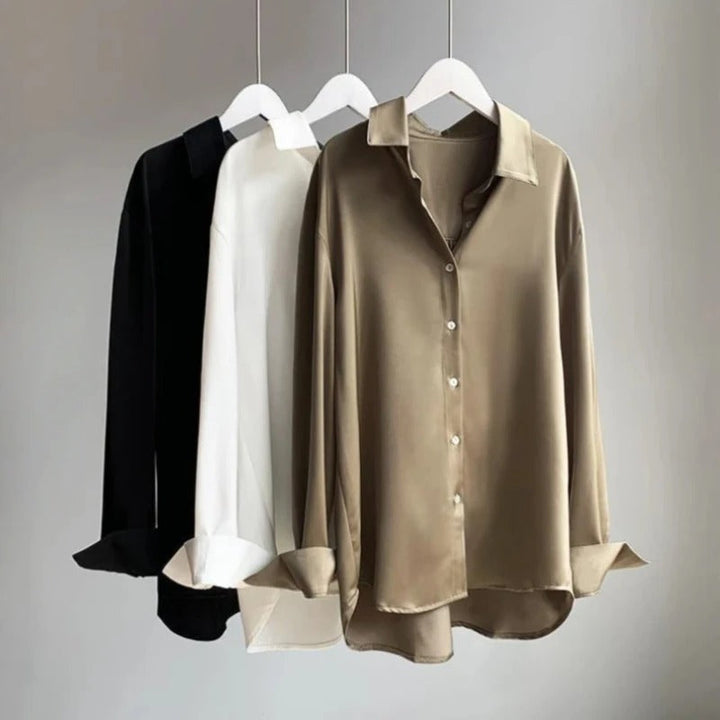 Soft Silk Blend Blouse Shirt