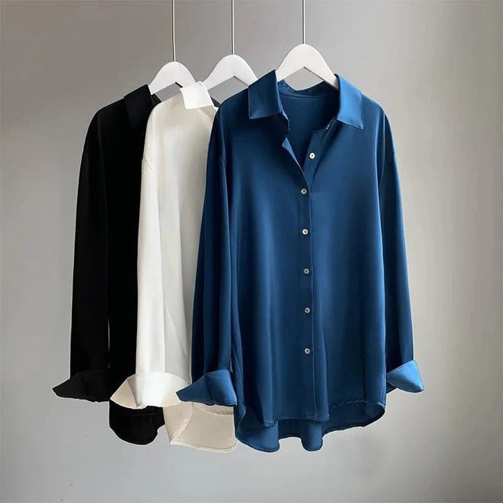 Soft Silk Blend Blouse Shirt