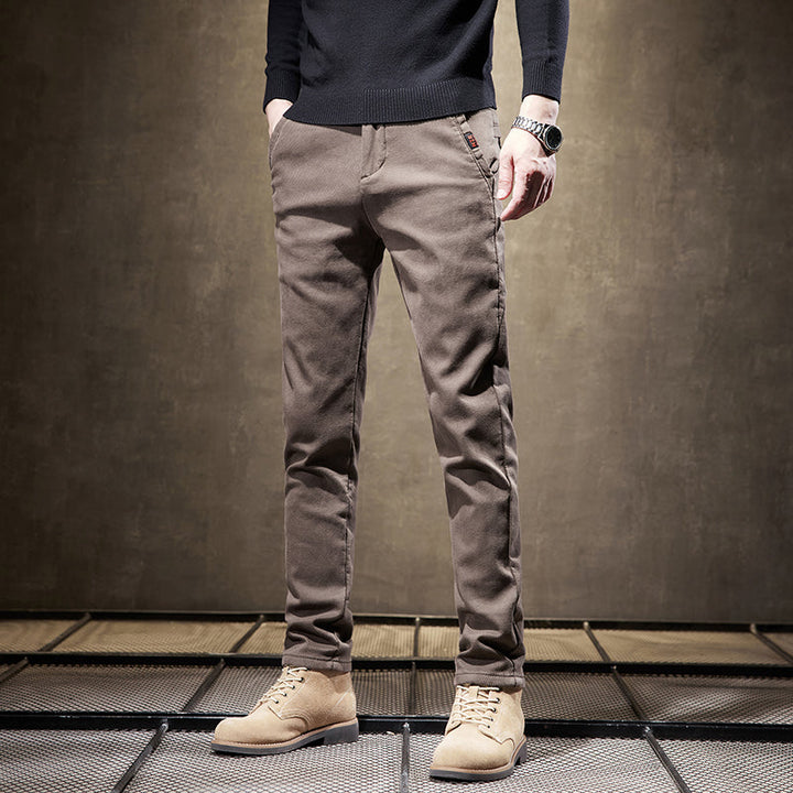 Stretch Cotton Slim Fit Pants
