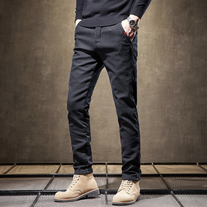 Stretch Cotton Slim Fit Pants