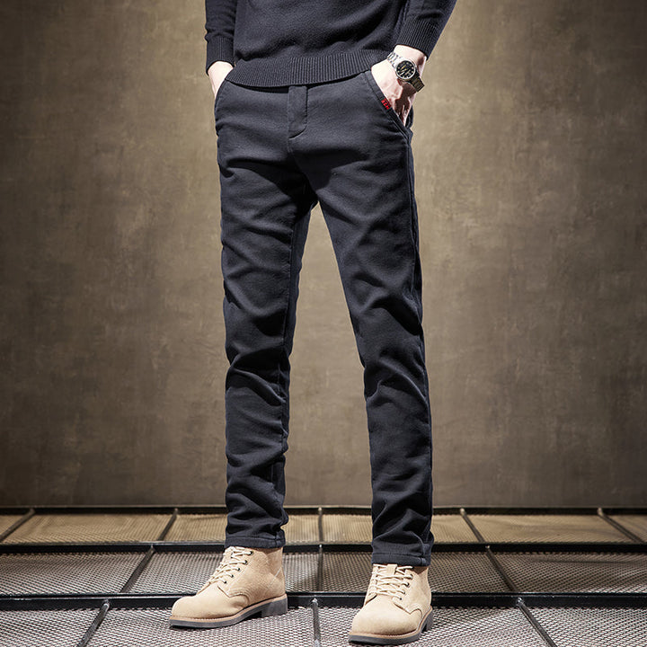 Stretch Cotton Slim Fit Pants