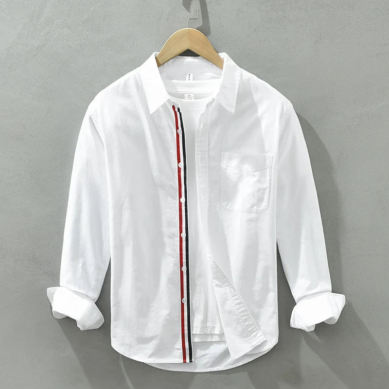 Stripe Detail Linen Shirt