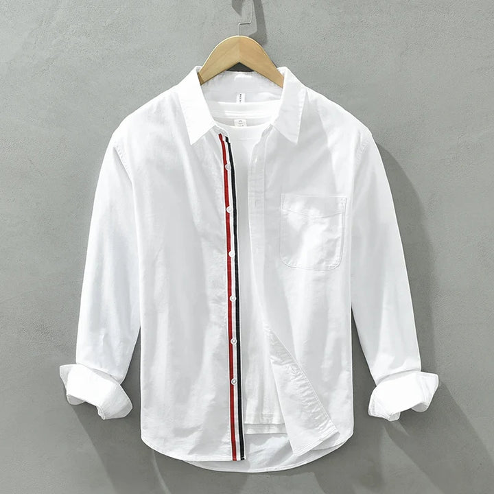 Stripe Detail Linen Shirt