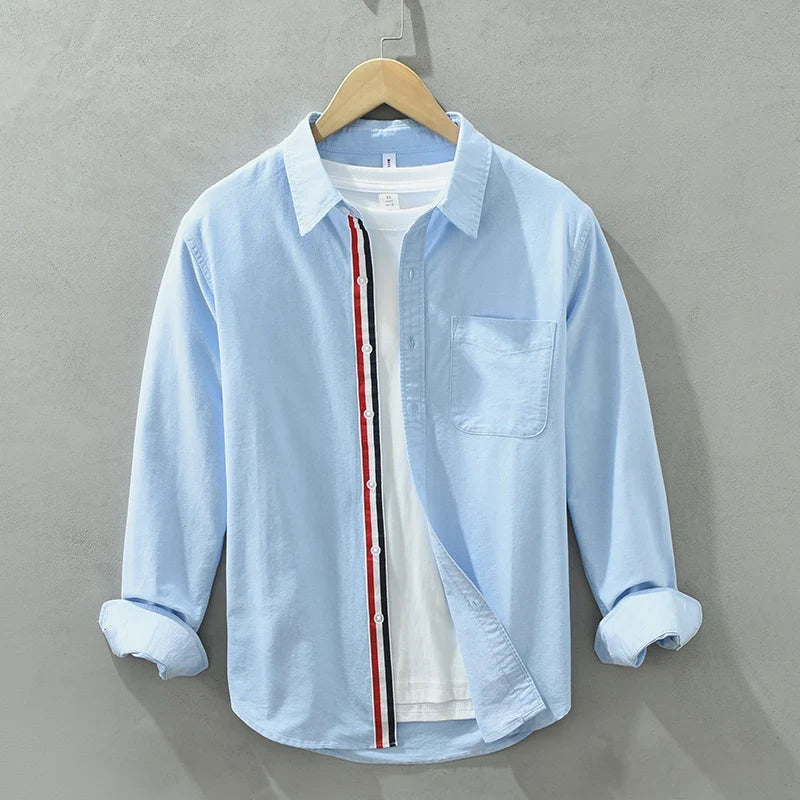 Stripe Detail Linen Shirt
