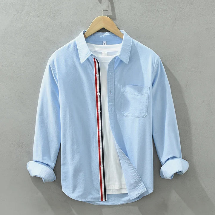 Stripe Detail Linen Shirt