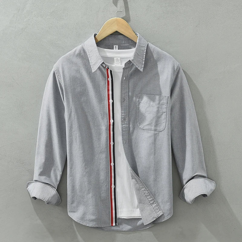 Stripe Detail Linen Shirt