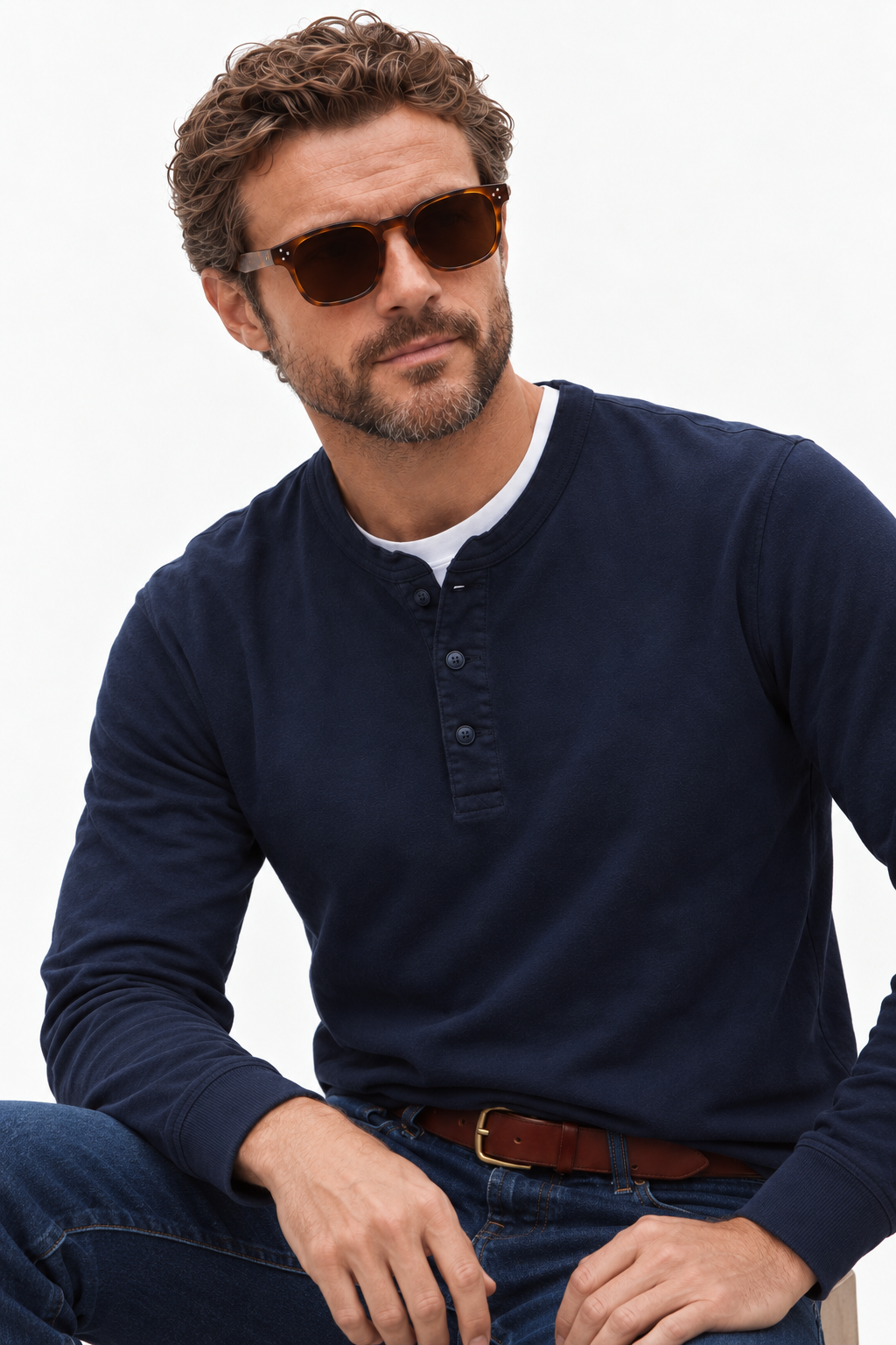Midnight sculpted frame sunglasses
