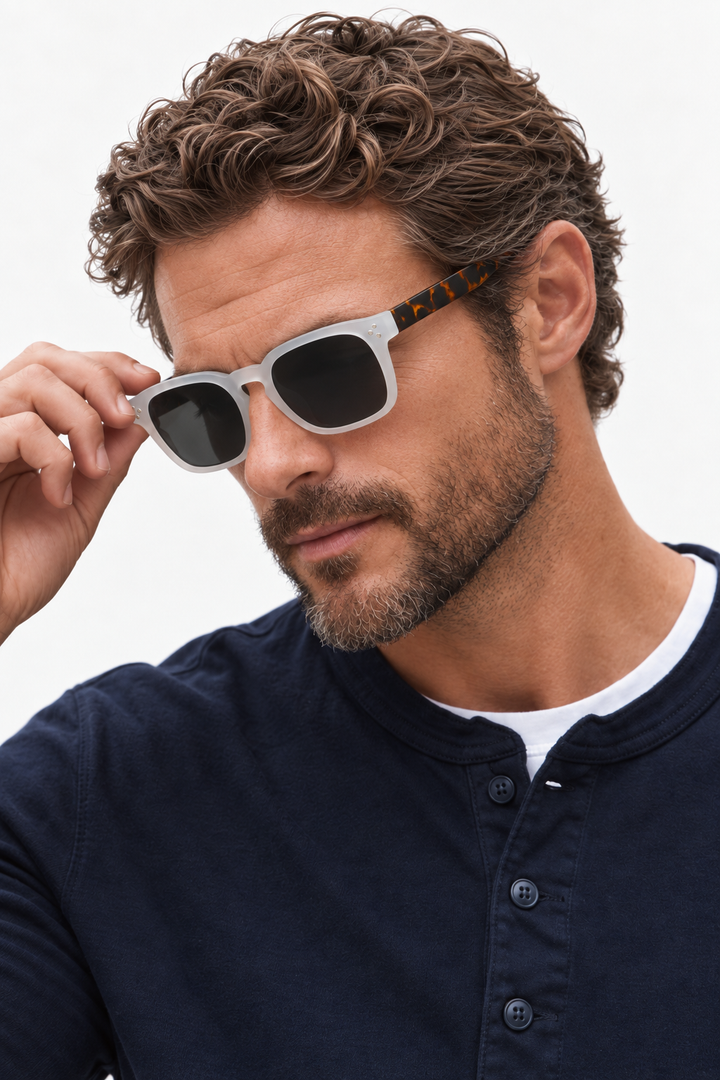Midnight sculpted frame sunglasses