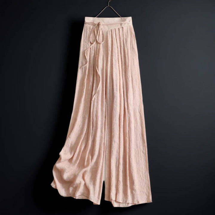 Wide Leg Tie Waist Linen Pants