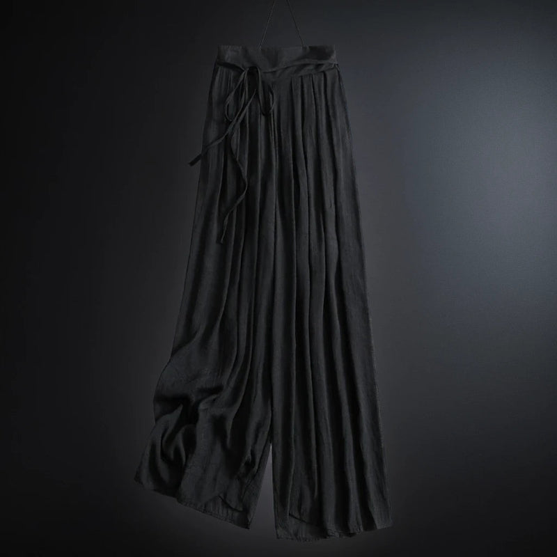 Wide Leg Tie Waist Linen Pants