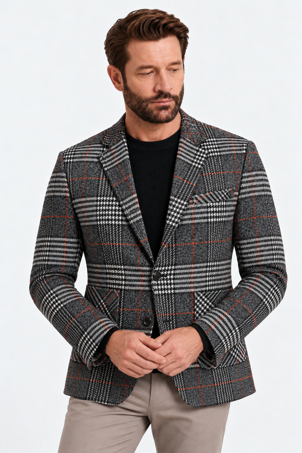 Wool-Blend Blazer – Tailored Seams & Shape Support