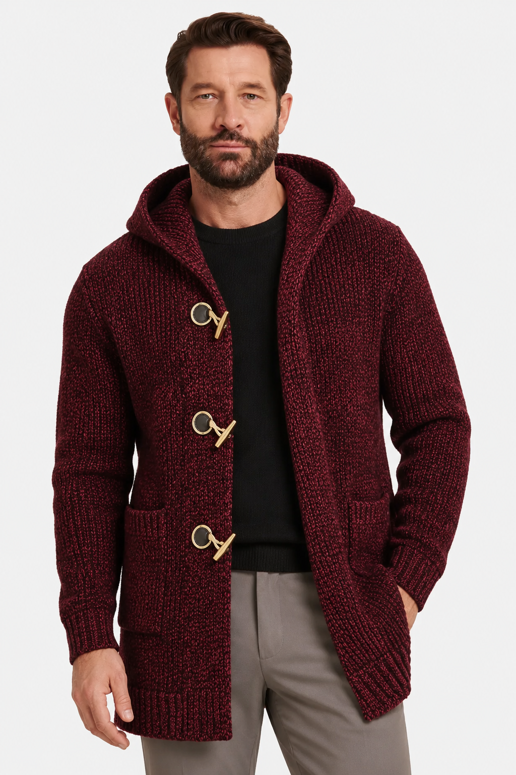 Wool-Blend Hooded Cardigan – Relaxed Cut & Easy Layering