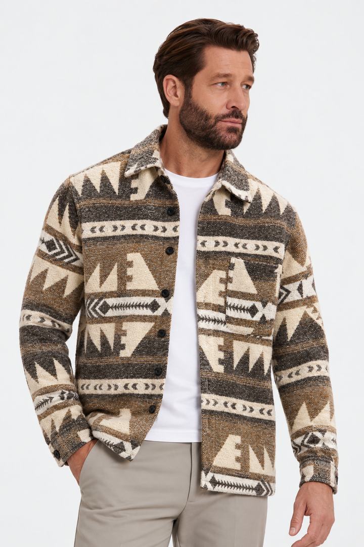 Wool-Blend Jacket – Button Front & Room for Layering