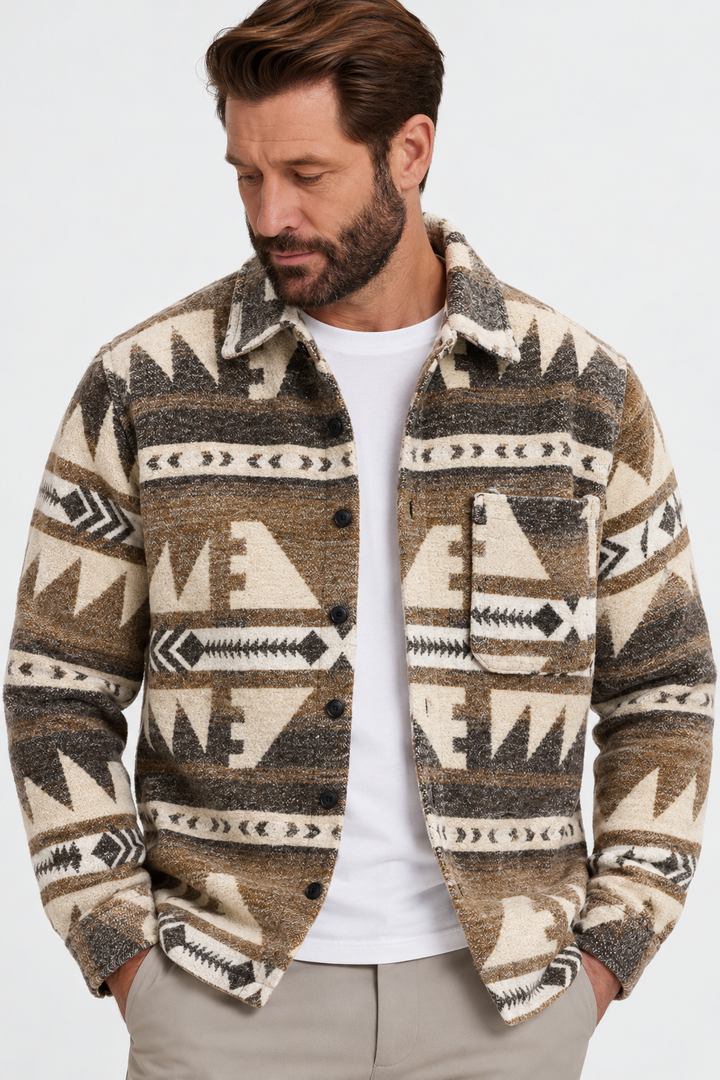 Wool-Blend Jacket – Button Front & Room for Layering