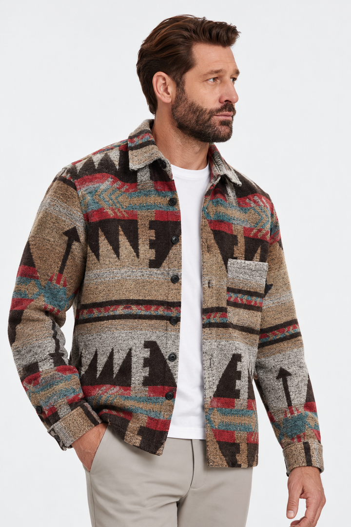 Wool-Blend Jacket – Button Front & Room for Layering
