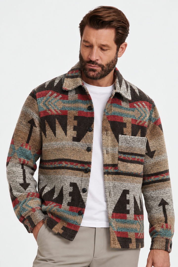 Wool-Blend Jacket – Button Front & Room for Layering