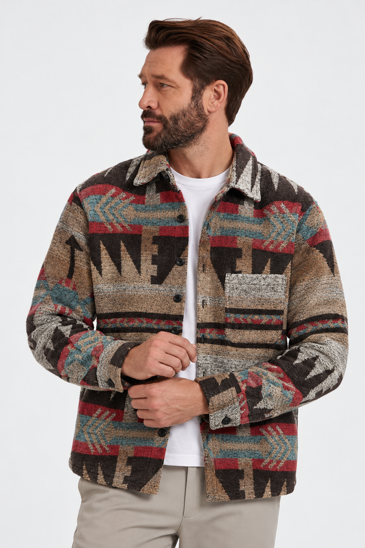 Wool-Blend Jacket – Button Front & Room for Layering